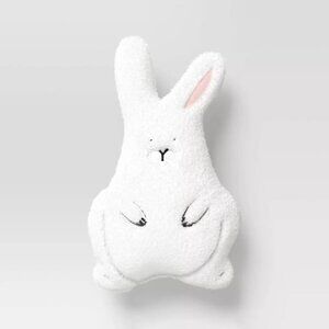 Target 2024 Shaped Easter Bunny Throw Pillow White - Room Essentials